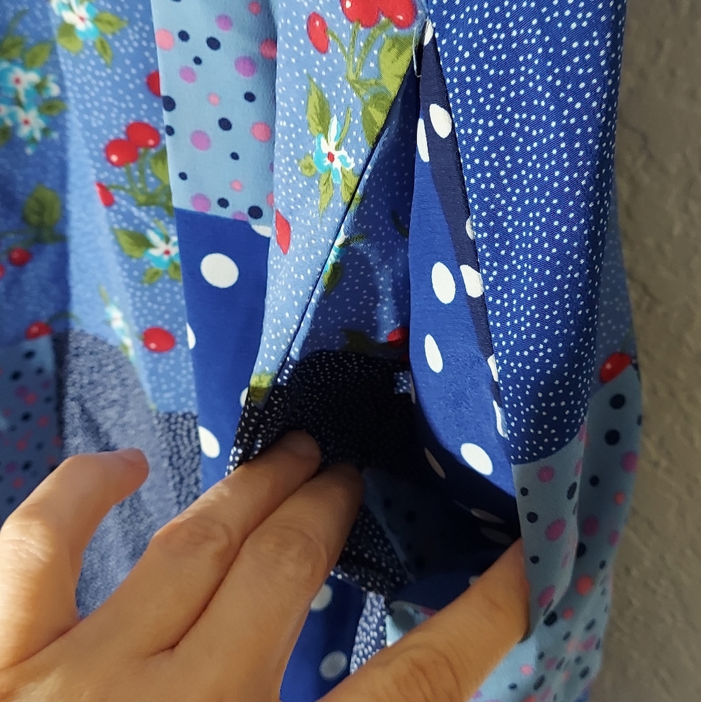 Lisa Maru Honolulu Vintage Multicolor Floral Patchwork Maxi Dress WM Size 3XL - Picture 5 of 15